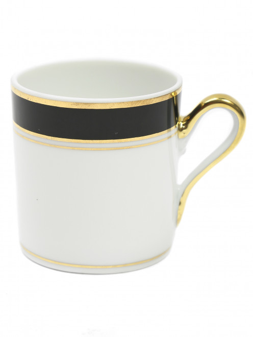 Чашка для кофе с широкой черной окантовкой и золотой каймой Ginori 1735 - Общий вид