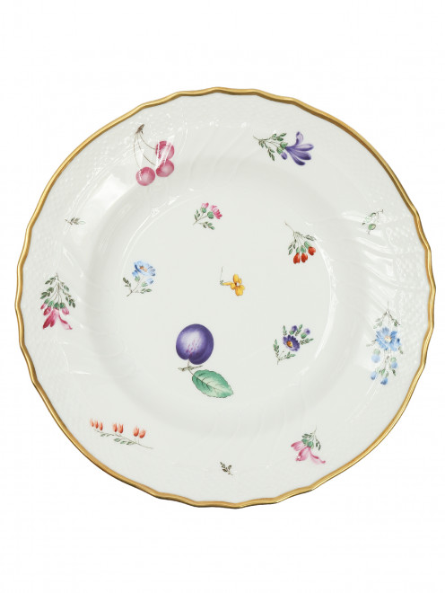 Тарелка суповая с узором и рельефной окантовкой Ginori 1735 - Общий вид