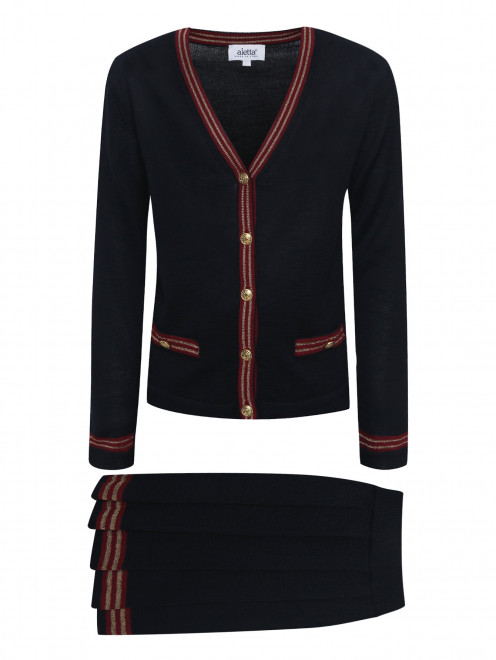 Комплект из шерсти (кардиган, юбка) Aletta Couture - Общий вид
