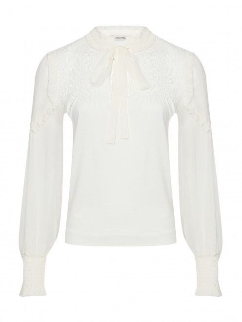 Комбинированная блуза с воланами Dorothee Schumacher - Общий вид