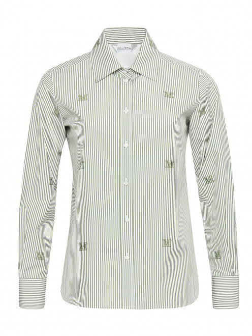 Рубашка из хлопка с узором "полоска" Max Mara - Общий вид