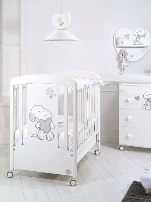 Кровать детская с бортиками, колёсиками и рисунком Baby Expert - Обтравка1