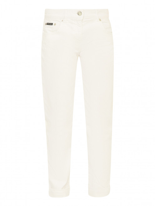 Хлопковые джинсы с подворотами Dolce & Gabbana - Общий вид
