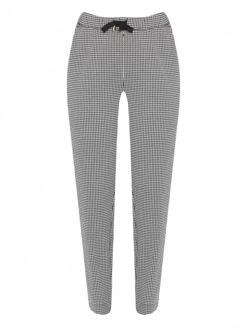 Трикотажные брюки на резинке с узором Marina Rinaldi - Общий вид