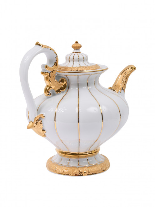 Чайник из фарфора с золотой отделкой  Meissen - Обтравка1