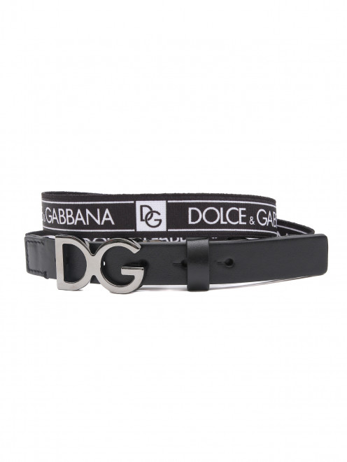 Ремень на резинке с металлической пряжкой Dolce & Gabbana - Общий вид