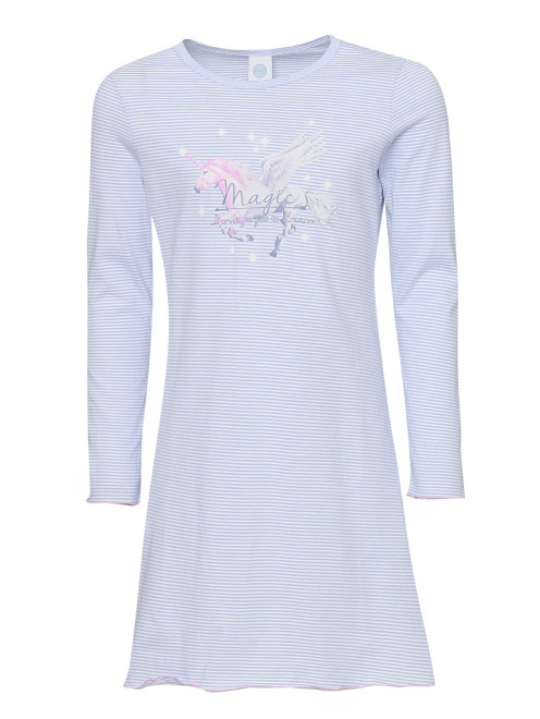 Ночная сорочка из хлопка с принтом Sanetta - Общий вид