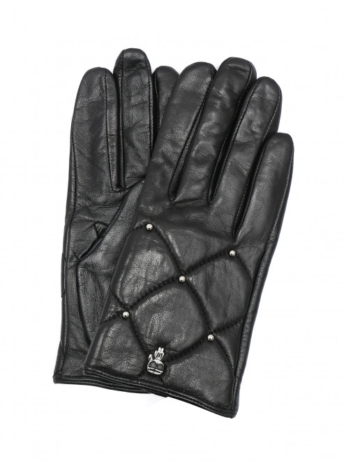 Перчатки из гладкой кожи с металлической фурнитурой Karl Lagerfeld - Общий вид