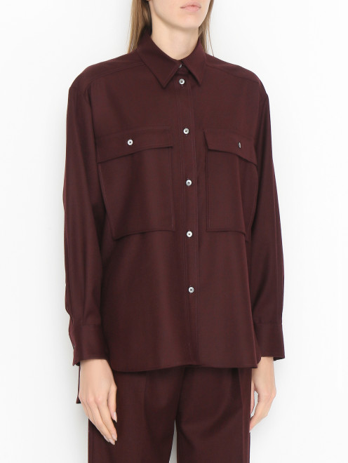 Блуза из шерсти и кашемира с карманами Paul Smith - МодельВерхНиз