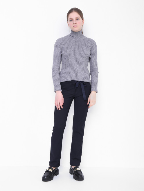 Прямые брюки с поясом Aletta Couture - МодельОбщийВид