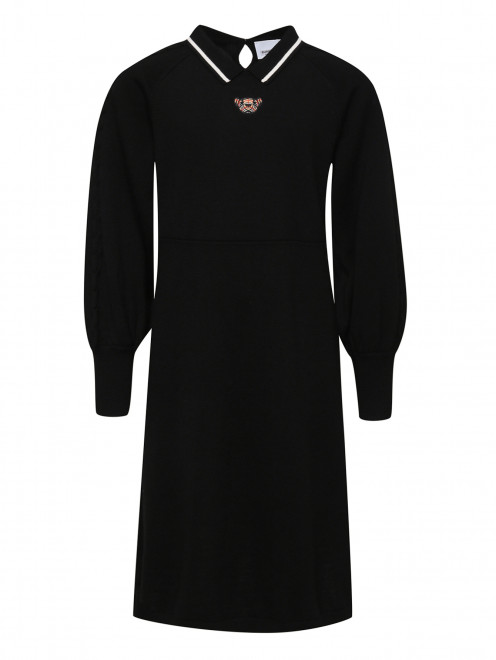 Платье из шерсти с воротником Burberry - Общий вид