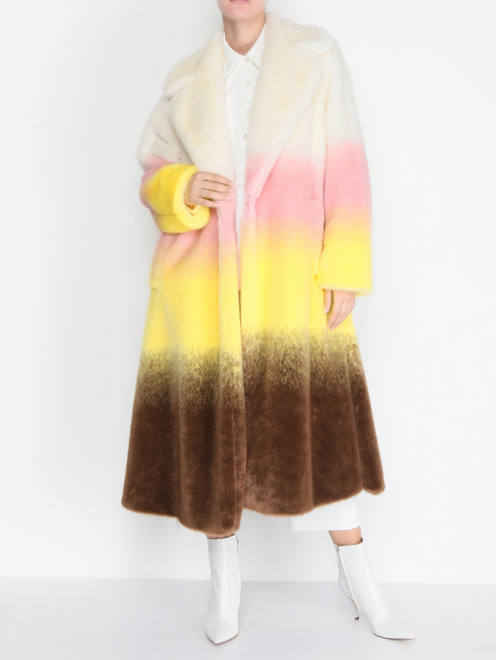 Пальто-шуба из эко материалов Marina Rinaldi - МодельОбщийВид
