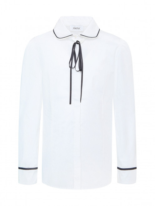 Блуза с контрастным бантом Aletta Couture - Общий вид