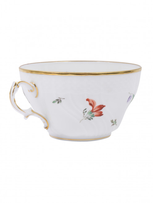 Чайная чашка из фарфора с узором Ginori 1735 - Обтравка1