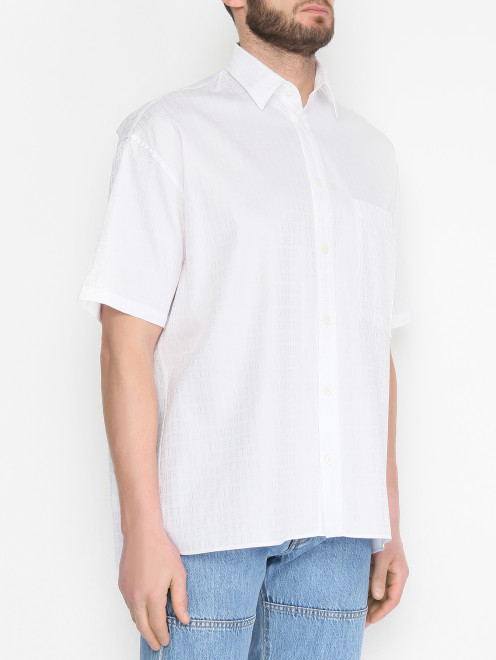 Рубашка из хлопка с узором Etudes - МодельВерхНиз