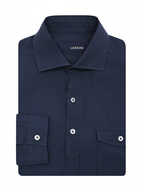 Рубашка из хлопка с накладным карманом LARDINI - Общий вид