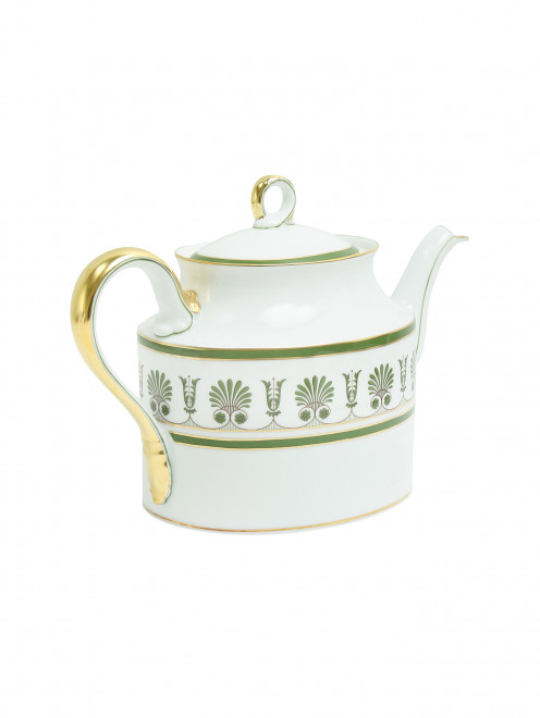 Чайник из фарфора с орнаментом  Ginori 1735 - Обтравка1