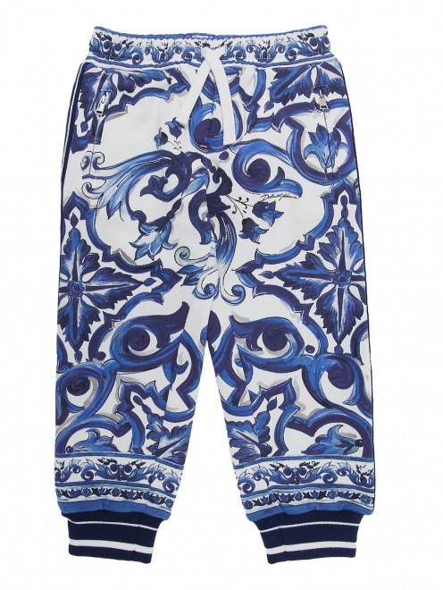 Трикотажные брюки из хлопка Dolce & Gabbana - Общий вид