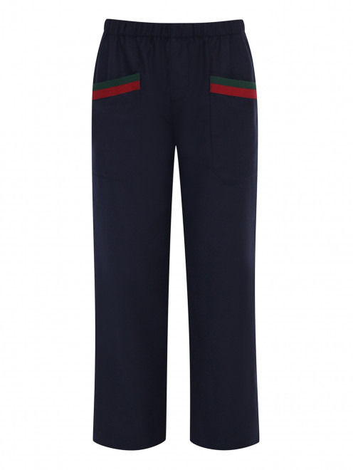 Шерстяные брюки на резинке Gucci - Общий вид
