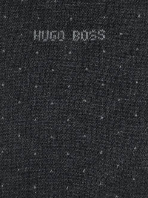 Носки из хлопка  с узором Boss - Деталь