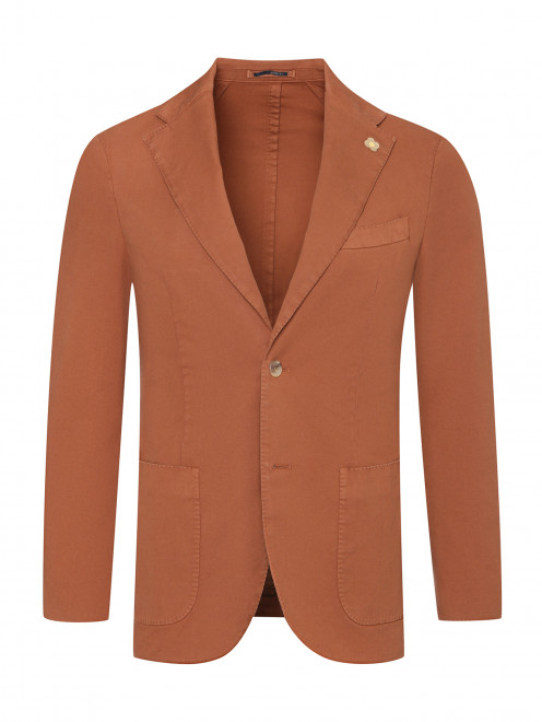 Пиджак из хлопка с накладными карманами LARDINI - Общий вид
