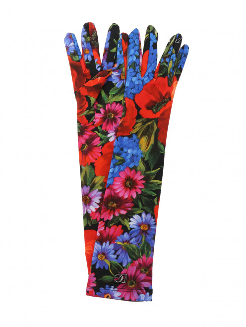 Длинные перчатки с узором Dolce & Gabbana - Общий вид