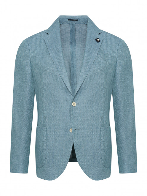 Пиджак изо льна с накладными карманами LARDINI - Общий вид