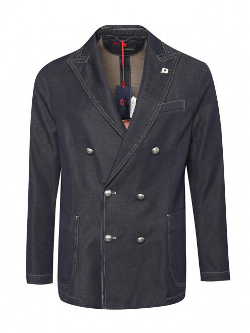 Пиджак из хлопка и шерсти с карманами LARDINI - Общий вид