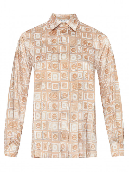Блуза свободного кроя с узором Max Mara - Общий вид