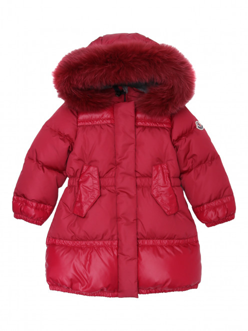 Утепленное пальто с карманами Moncler - Общий вид