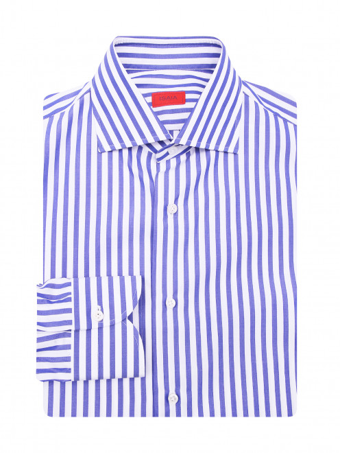 Рубашка из хлопка с узором "полоска" Isaia - Общий вид