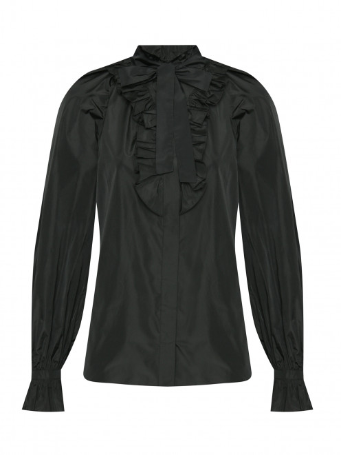 Блуза с добавлением шелка с оборками Alberta Ferretti - Общий вид