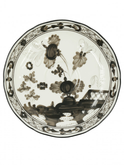 Блюдце кофейное из фарфора  с узором и окантовкой Ginori 1735 - Общий вид