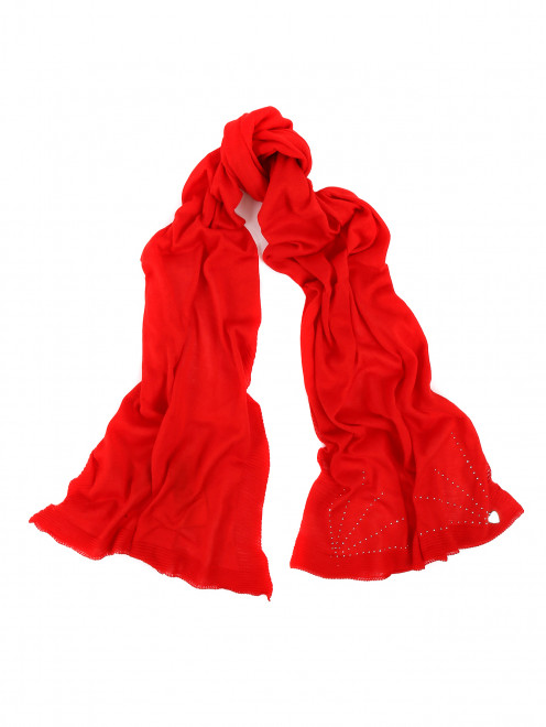Легкий шарф из хлопка с декором IL Trenino - Общий вид