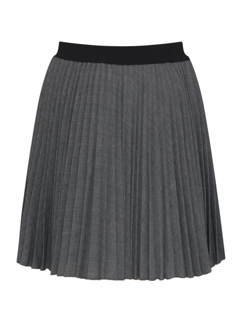 Плиссированная юбка мини из смессовой шерсти Aletta Couture - Общий вид