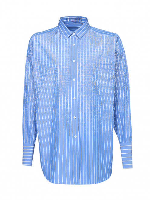 Рубашка из хлопка с узором полоска Ermanno Scervino - Общий вид