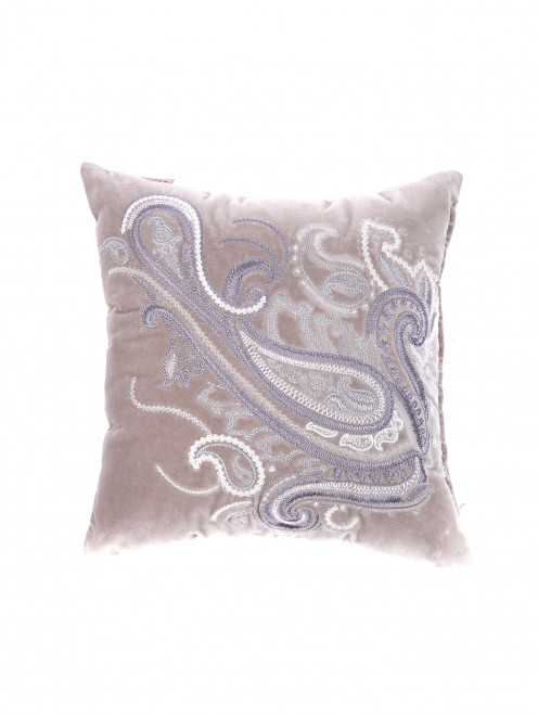 Подушка декоративная из хлопка с вышивкой Etro - Общий вид