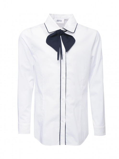 Рубашка хлопковая со съемным декором Aletta Couture - Общий вид