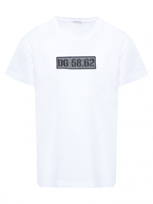 Хлопковая футболка с нашивкой Dolce & Gabbana - Общий вид