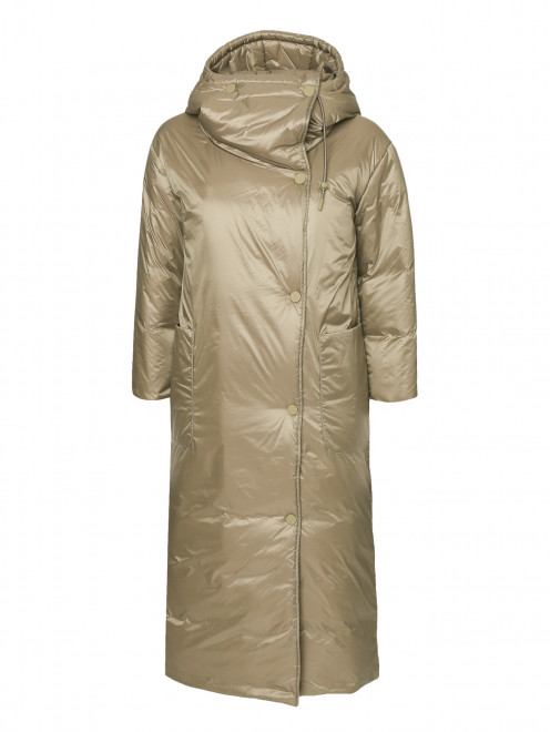 Утепленное пальто с капюшоном и накладными карманами Max&Co - Общий вид