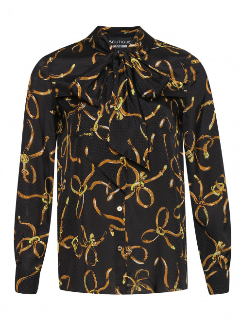 Блуза свободного кроя с узором Moschino Boutique - Общий вид