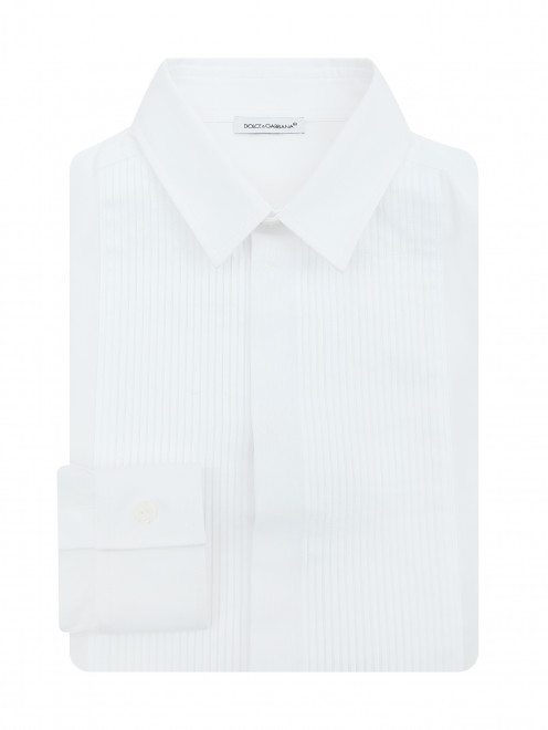 Рубашка из хлопка с защипами Dolce & Gabbana - Общий вид