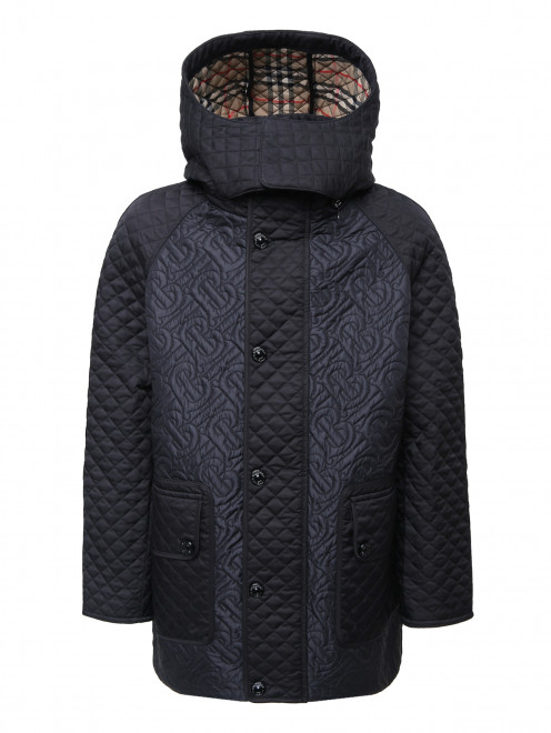 Удлиненная стеганая куртка с капюшоном Burberry - Общий вид
