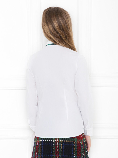 Блуза из хлопка с оборкой Aletta Couture - МодельВерхНиз1