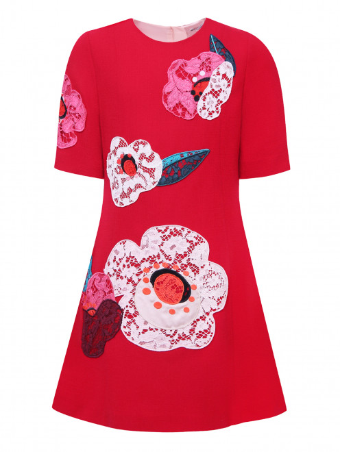 Платье с кружевной аппликацией Dolce & Gabbana - Общий вид
