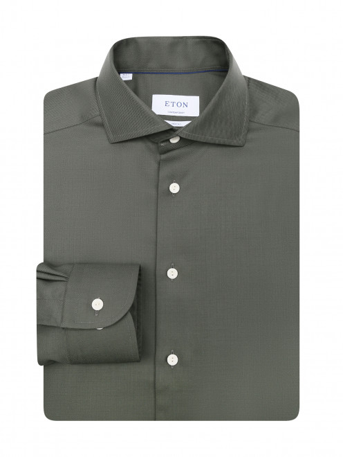 Рубашка из шерсти однотонная  Eton - Общий вид