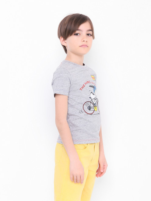 Хлопковая футболка с принтом Little Marc Jacobs - МодельВерхНиз