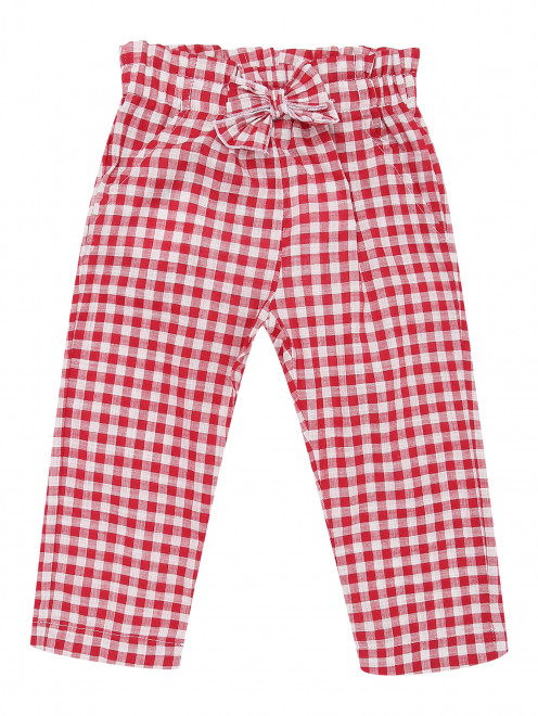 Хлопковые брюки с узором на резинке Aletta - Общий вид
