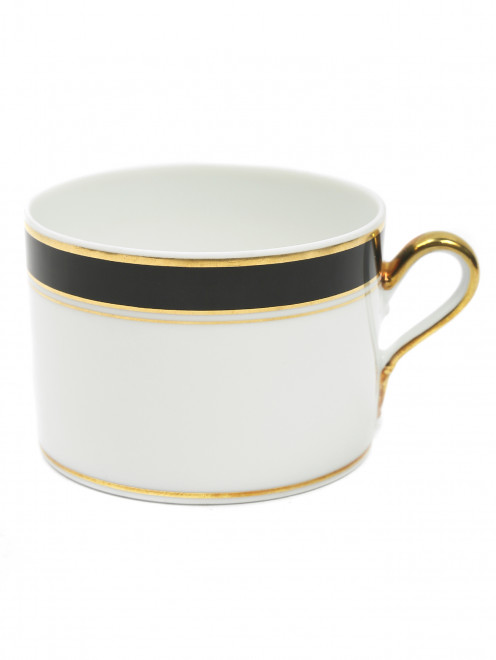 Чайная чашка с широкой черной окантовкой и золотой каймой Ginori 1735 - Общий вид