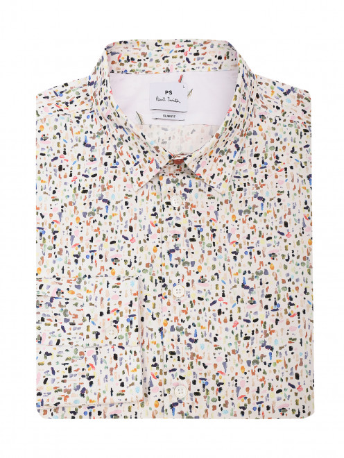 Рубашка из хлопка с узором Paul Smith - Общий вид